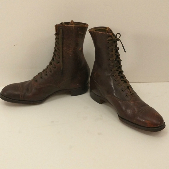 Antique Boots Children Youth Leather St. Louis USA made Early 1900's - Picture 1 of 9